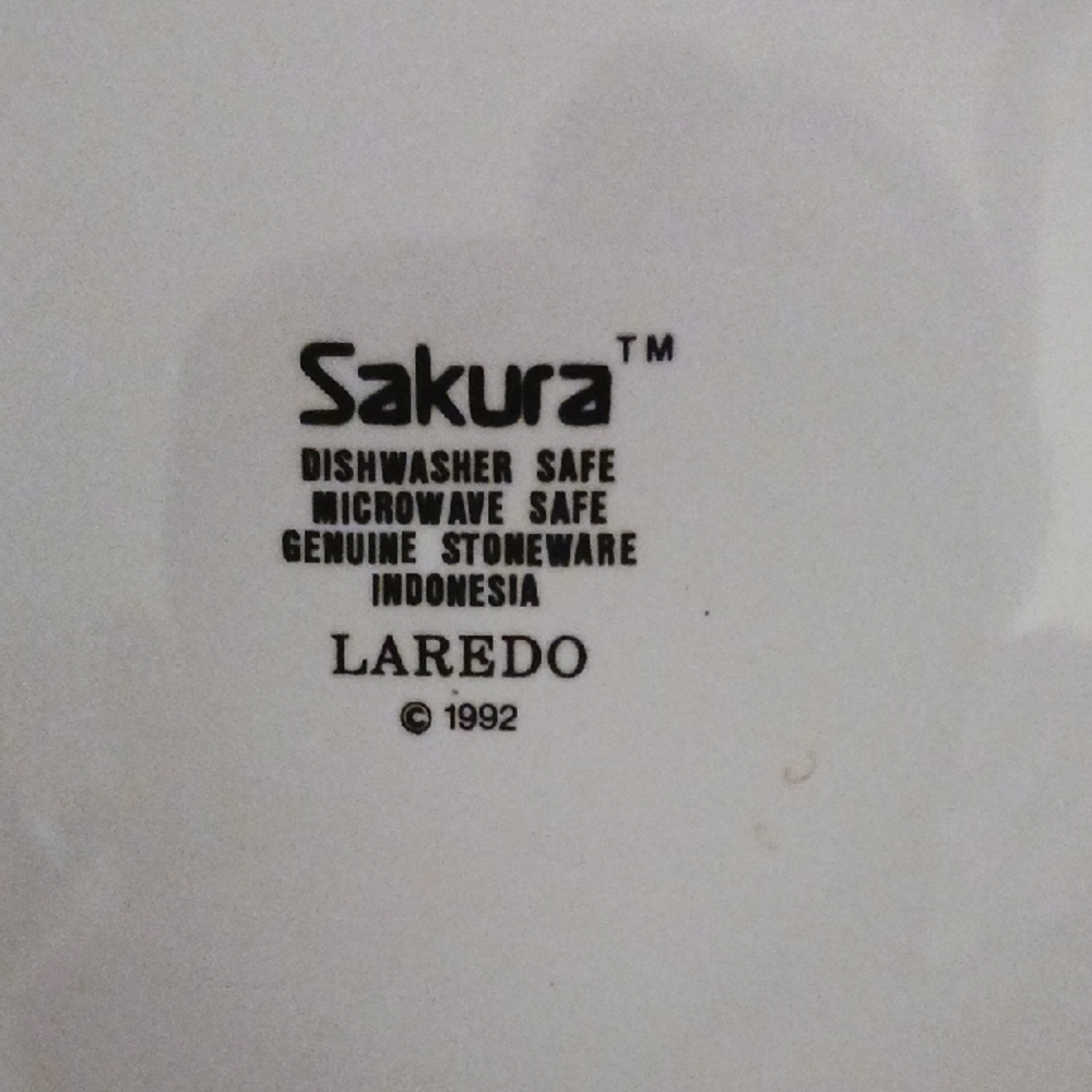Sakura Laredo Stoneware Set - Cowboy Theme Pattern 1992